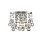Acton Wall Lamp 1 Light E14 Switched Polished Chrome/Prism Crystal