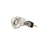 Agni GU10 Fixed Fire Rated Downlight, Satin Nickel, IP65, Cut Out: 75mm