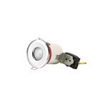Agni GU10 Fixed Fire Rated Downlight, Polished Chrome, IP65, Cut Out: 75mm