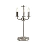 Banyan 3 Light Switched Table Lamp Without Shade, E14 Polished Nickel
