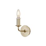 Banyan 1 Light Switched Wall Lamp Without Shade, E14 Champagne Gold