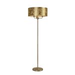 Banyan 3 Light Switched Floor Lamp With 50cm x 20cm Gold Leaf Shade Champagne Gold/Gold Leaf