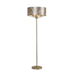 Banyan 3 Light Switched Floor Lamp With 50cm x 20cm Silver Leaf Shade Champagne Gold/Silver Leaf