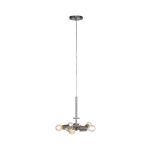 Baymont Polished Chrome 3m 5 Light E27 Universal Single Pendant, Suitable For A Vast Selection Of Shades