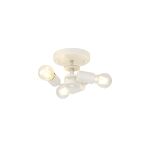 Baymont White 3 Light E27 Universal Flush Ceiling Fixture, Suitable For A Vast Selection Of Shades
