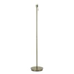 Carlton Round Flat Base Floor Lamp Without Shade, Switched Lampholder, 1 Light E27 Antique Brass