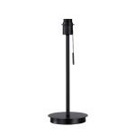 Carlton Round Flat Base Large Table Lamp Without Shade, Switched Lampholder, 1 Light E27 Satin Black