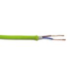 Cavo 1m Lime Green Braided 2 Core 0.75mm Cable VDE Approved (qty ordered will be supplied as one continuous length)