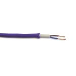 Cavo 1m Purple Braided 2 Core 0.75mm Cable VDE Approved (qty ordered will be supplied as one continuous length)