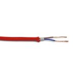 Cavo 1m Red Braided 2 Core 0.75mm Cable VDE Approved (qty ordered will be supplied as one continuous length)