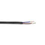 Cavo 1m Black PVC 2 Core 0.75mm Cable VDE Approved (qty ordered will be supplied as one continuous length)
