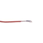 Cavo 1m Red & White Wave Stripes Braided 2 Core 0.75mm Cable VDE Approved (qty ordered will be supplied as one continuous length)