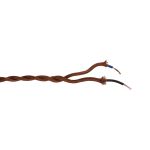 Cavo 1m Red Brown Braided Twisted 2 Core 0.75mm Cable VDE Approved (qty ordered will be supplied as one continuous length)