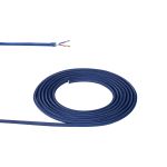 Cavo 1m Dark Blue Braided 2 Core 0.75mm Cable VDE Approved (qty ordered will be supplied as one continuous length)