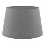 Cezanne E27 Grey Faux Silk Tapered 40cm Drum Shade (Shade Only)