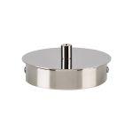 Dreifa Ceiling Box Polished Nickel, c/w Cable Grip, Earth Wire & 3 Pole Terminal Block