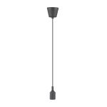 Dreifa 1.5m Suspension Kit 1 Light Black,90mm Plastic Base and Silicon Lampholder Cover, E27 Max 20W, c/w Ceiling Bracket (Maximum Load 1.5kg)
