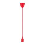 Dreifa 1.5m Suspension Kit 1 Light Red,90mm Plastic Base and Silicon Lampholder Cover, E27 Max 20W, c/w Ceiling Bracket (Maximum Load 1.5kg)