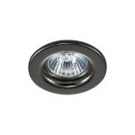 Hudson GU10 Fixed Downlight Black Chrome (Lamp Not Included), Cut Out: 60mm