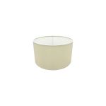 Sigma Round Cylinder, 300 x 170mm Faux Silk Fabric Shade, Ivory Pearl/White Laminate