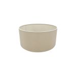 Sigma Round Cylinder, 400 x 180mm Dual Faux Silk Fabric Shade, Nude Beige/Moonlight