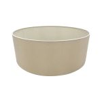 Sigma Round Cylinder, 600 x 220mm Dual Faux Silk Fabric Shade, Nude Beige/Moonlight