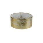 Sigma Round Cylinder, 400 x 180mm Gold Leaf With White Lining Shade
