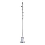 Spiral 6 Light G9 Polished Chrome Floor Lamp With Inline Foot Switch (Frame Only)